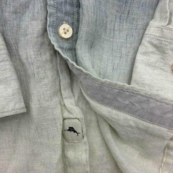 MENS TOMMY BAHAMA TWO TONE CASUAL BUTTON DOWN - Picture 3 of 5